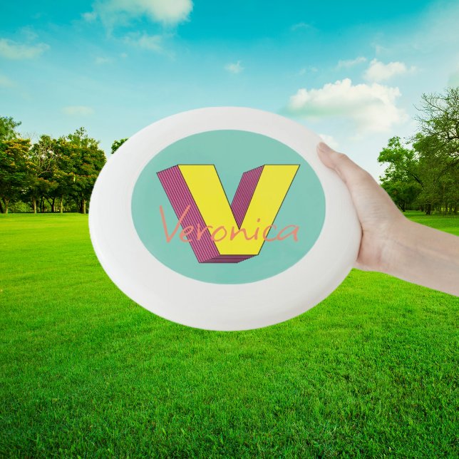 Pixel Pop Party "V" with Name Wham-O Frisbee (Creator Uploaded)