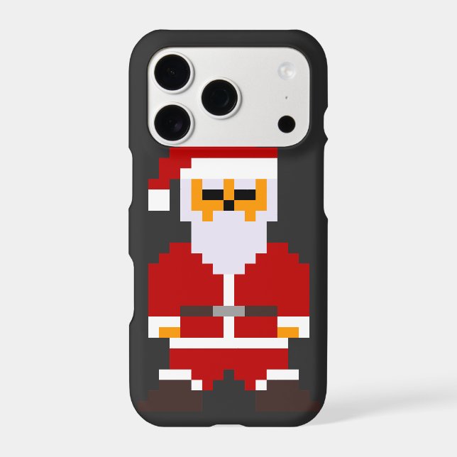 Pixel Pose Santa Claus Iphone Case (Back)