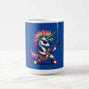 Pixel Punk Rock Unicorn Coffee Mug