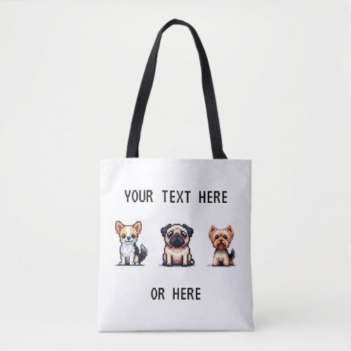 Pixel Pup Tote Bag