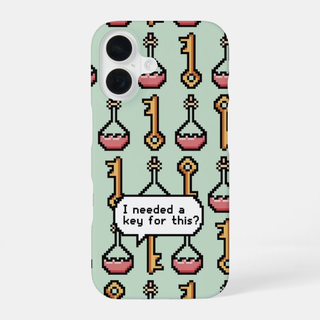Pixel Quest – Key & Potion Iphone Case (Back)
