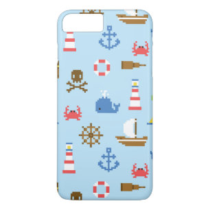 Pixel Sea Art Pattern iPhone 8 Plus/7 Plus Case