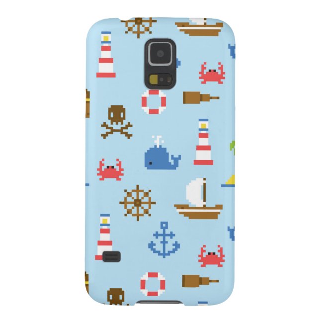 Pixel Sea Art Pattern Case-Mate Samsung Galaxy Case (Back)
