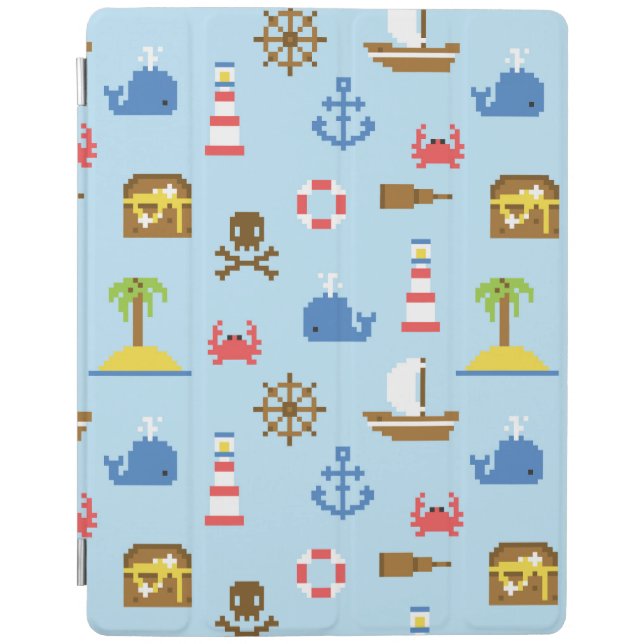 Pixel Sea Art Pattern iPad Smart Cover (Front)