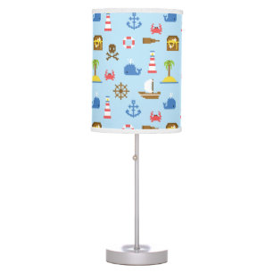 Pixel Sea Art Pattern Table Lamp