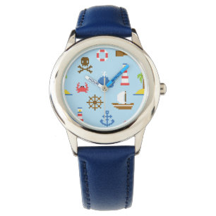 Pixel Sea Art Pattern Watch
