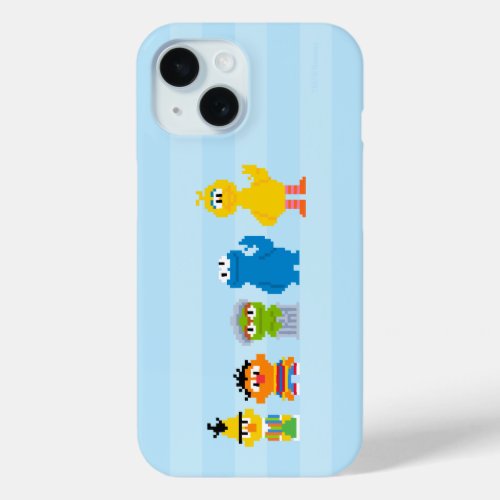 Pixel Sesame Street Characters iPhone 15 Case