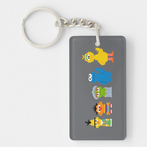 Pixel Sesame Street Characters Keychain