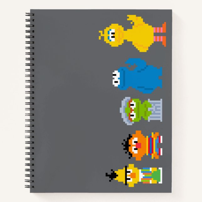 Pixel Sesame Street Characters Notebook (Front)