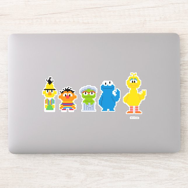 Pixel Sesame Street Characters Sticker (Computer)