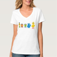 Pixel Sesame Street Characters T-Shirt