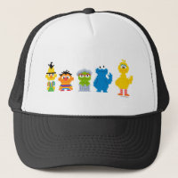 Pixel Sesame Street Characters Trucker Hat