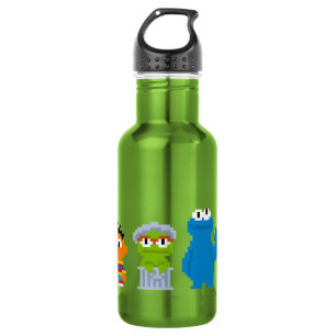 Pixel Sesame Street Characters Water Bottle