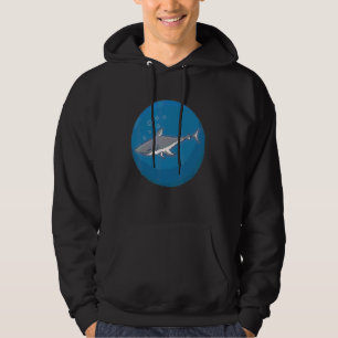 Pixel   Shark Underwater Hoodie
