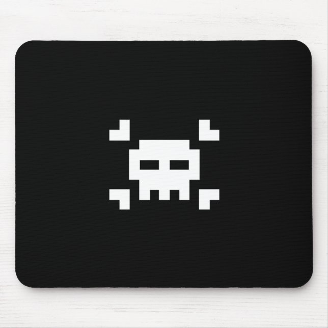 Pixel Skull Mouse Pad (Front)