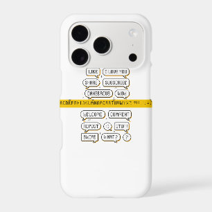 Pixel Speech Bubble Pack – Retro Social Media Phra iPhone 17 Pro Case
