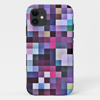 Pixel Squares Iphone 5 Case -  Purples by inkbrook at Zazzle