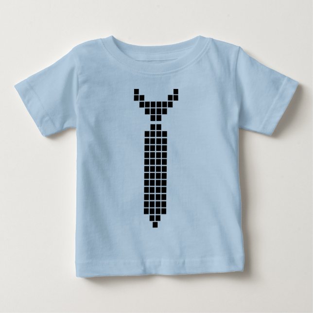 Pixel Tie Baby T-Shirt (Front)