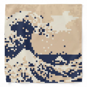 Pixel Tsunami 8 Bit Pixel Art Bandana