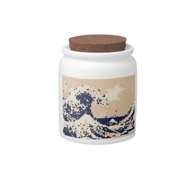 Pixel Tsunami 8 Bit Pixel Art Candy Jar (Front)
