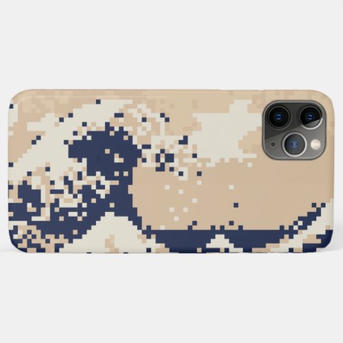 Pixel Tsunami 8 Bit Pixel Art iPhone 11 Pro Max Case