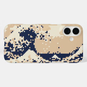 Pixel Tsunami 8 Bit Pixel Art iPhone 16 Plus Case