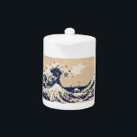 Pixel Tsunami 8 Bit Pixel Art Teapot<br><div class="desc">The Great Wave off Kanagawa (神奈川沖浪裏) Vintage 8 Bit Pixel Tsunami Art.

Globe Trotters specialises in idiosyncratic imagery from around the globe. Here you will find unique Greeting Cards,  Postcards,  Posters,  Mousepads and more.</div>