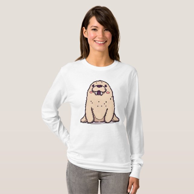 Pixel Walrus T-Shirt (Front Full)