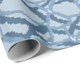 Pixel Water Ripple Pattern Wrapping Paper