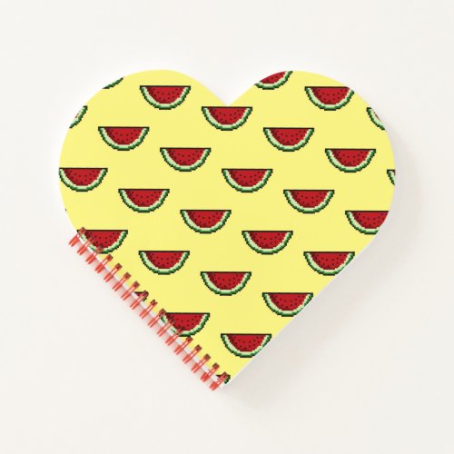 Pixel Watermelon Pattern Notebook