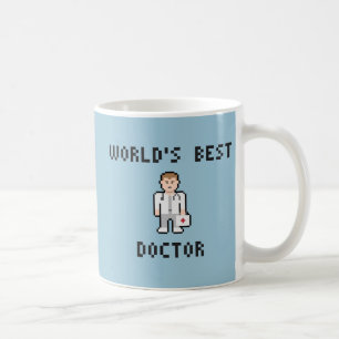 Pixel World's Best Doctor Mug