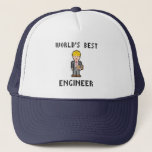 Pixel World&#39;s Best Engineer Hat at Zazzle