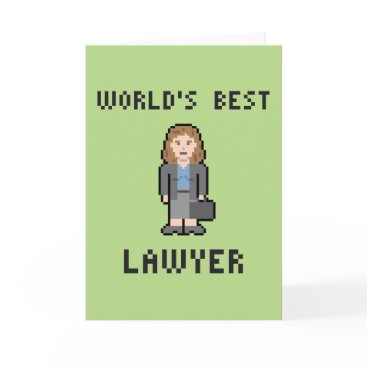 Pixel World's Best Female Lawyer Greeting Card Pixel World's Best Female Lawyer Greeting Card