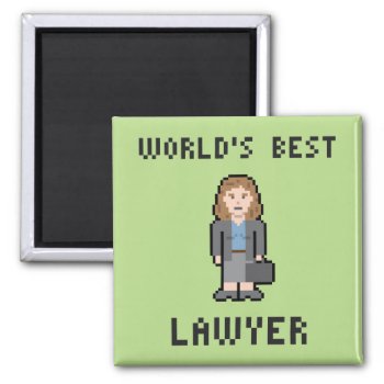 Pixel World's Best Female Lawyer Magnet by LVMENES at Zazzle