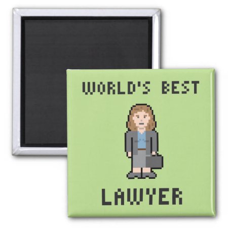 Pixel World's Best Female Lawyer Magnet