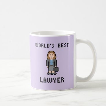 Pixel World's Best Female Lawyer Mug Pixel World's Best Female Lawyer Mug