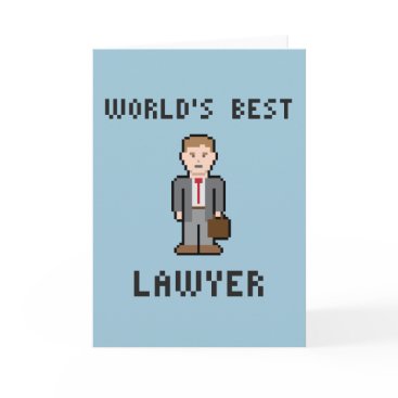 Pixel World's Best Lawyer Greeting Card Pixel World's Best Lawyer Greeting Card