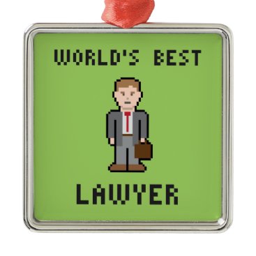 Pixel World's Best Lawyer Ornament Pixel World's Best Lawyer Ornament