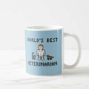 Pixel World's Best Veterinarian Mug