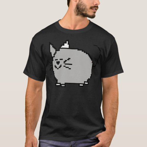 Pixelart Chonk Cat T_Shirt