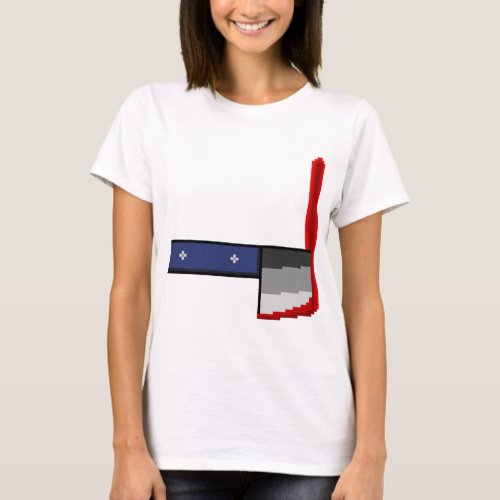 Pixelart retrogaming knife wound in chest T_Shirt