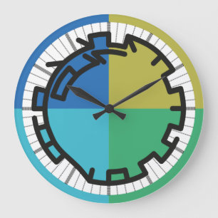 PIXELAT chained numbers by Masanser Large Clock