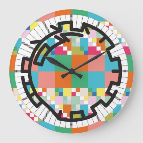 PIXELAT chained numbers by Masanser Large Clock