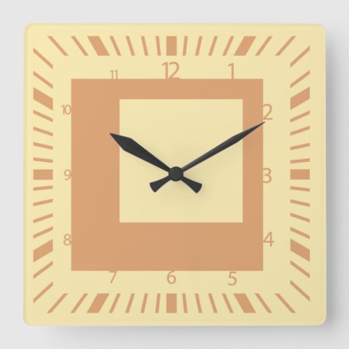 Pixelat displaced squares by Masanser Square Wall Clock