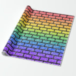 [ Thumbnail: Pixelated 8-Bit Video Game Look Rainbow Spectrum Wrapping Paper ]