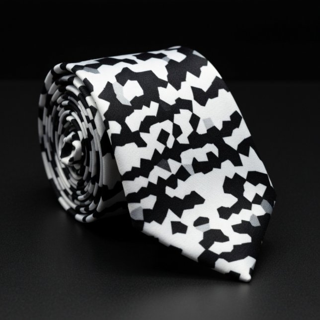 Pixelated Black & White  Neck Tie (Creator Uploaded)