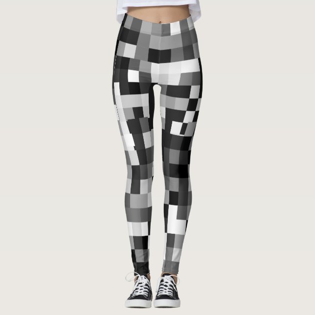 Pixelated blur Pattern Leggings (Front)