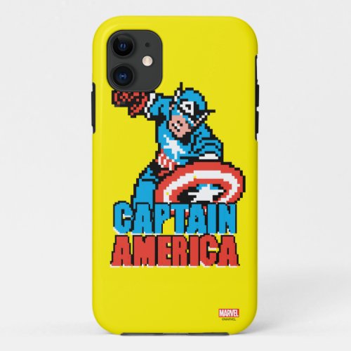 Pixelated Captain America iPhone 11 Case