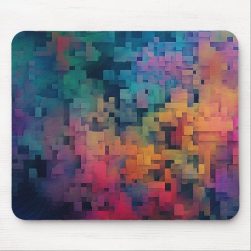 Pixelated color mouse pad