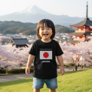 Pixelated flag of Japan Baby T-Shirt